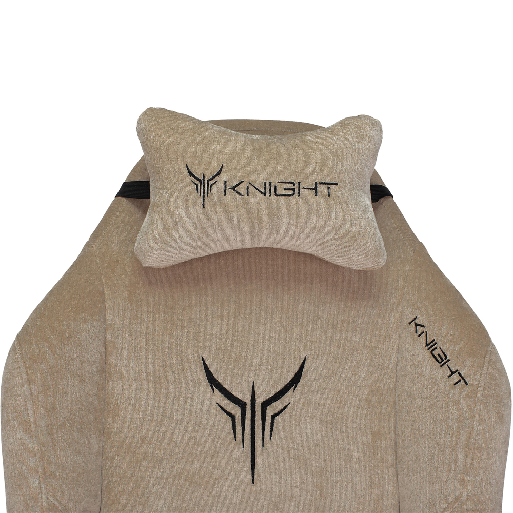 Кресло Бюрократ Knight N1 Fabric бежевый Light-21 с подголов. крестов. металл