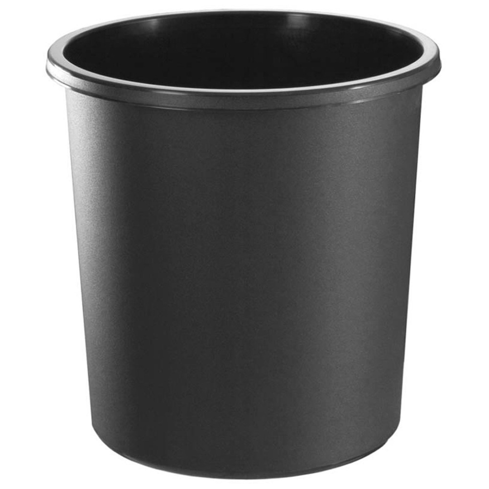 Корзина для бумаг 18л., цельная, черная KP41