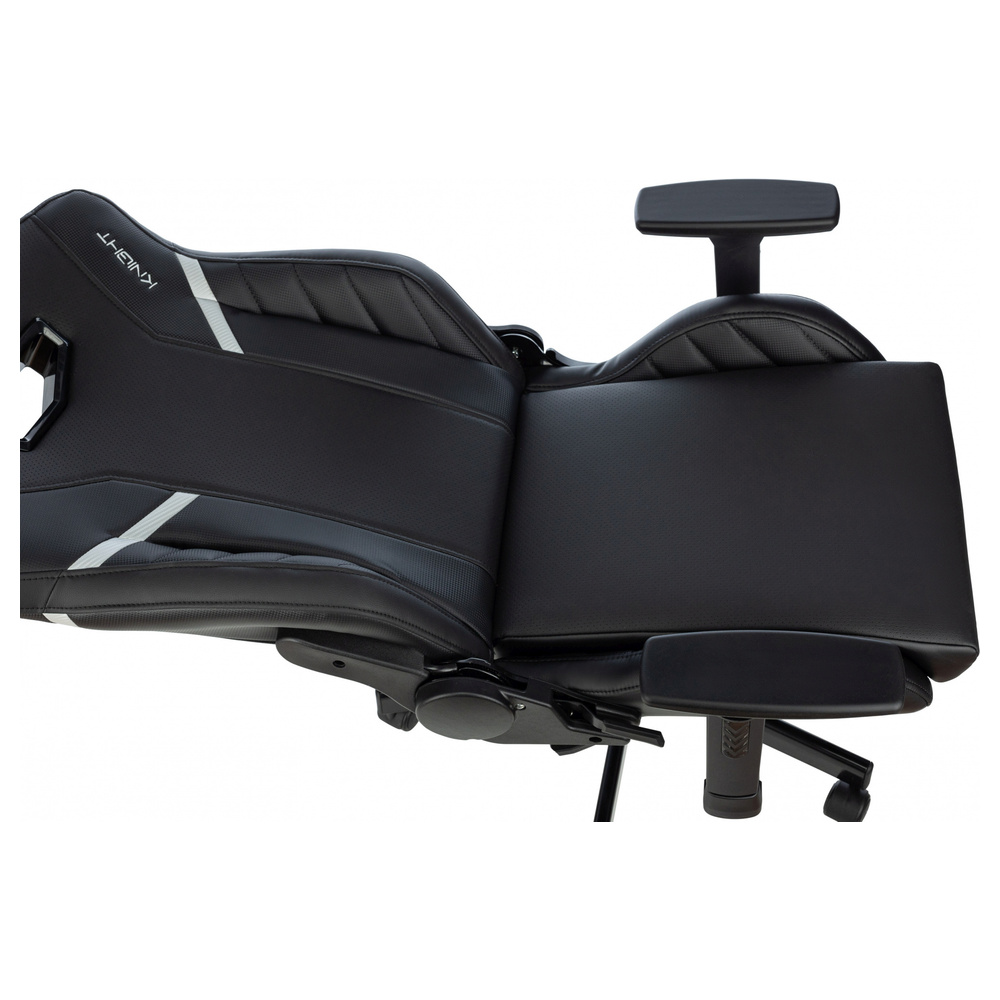Кресло игровое Knight Thunder 5X черный экокожа с подголов. крестов. металл