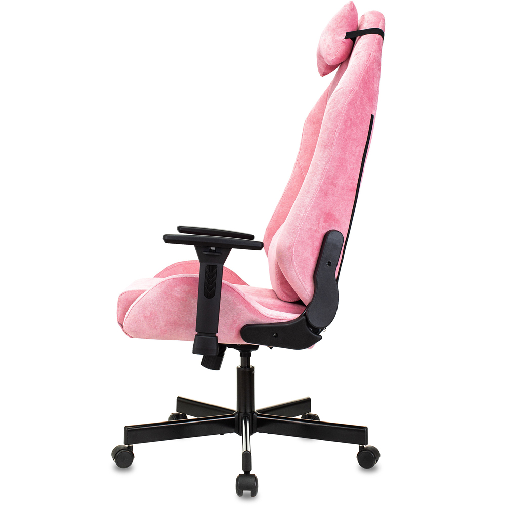 Кресло Бюрократ Knight N1 Fabric розовый Velvet 36 с подголов. крестов. металл