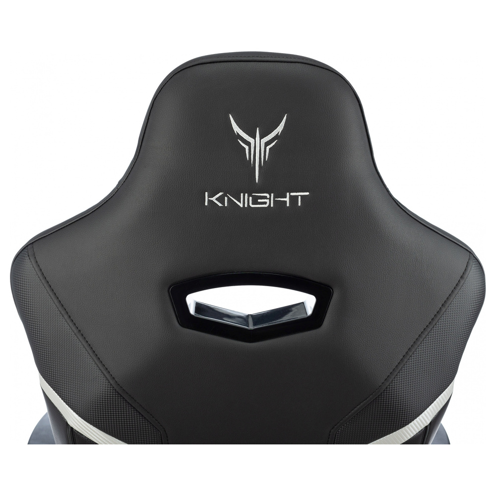 Кресло игровое Knight Thunder 5X черный экокожа с подголов. крестов. металл