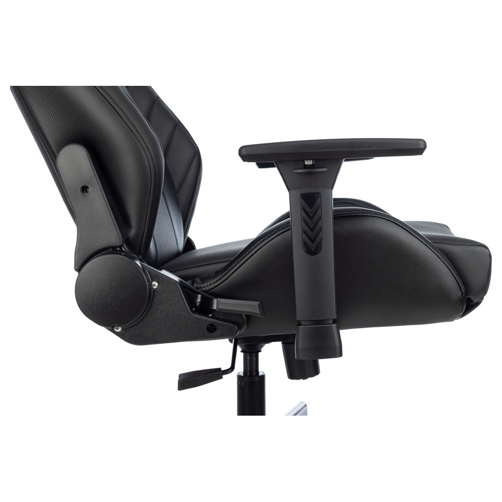 Кресло игровое Knight Thunder 5X черный экокожа с подголов. крестов. металл