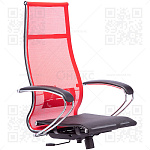 Каркас кресла МЕТТА B 1m 7/К131 (Комплект 7) (выводится из ассортимента) (сетка Т-08 красная/ Т-01 черная)