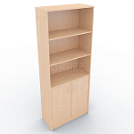 А-310 Шкаф широкий, 770*370*2000мм.  (Ясень шимо темный)