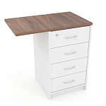 А-706 Топ к тумбе АТ-05 для столов А-201, А-202 (сторона 45см), 730*450*22мм. (Ясень шимо темный)