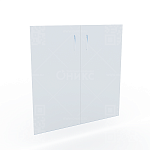 Комплект стеклянных дверей А-стл302 прозрачные, 710*760мм.