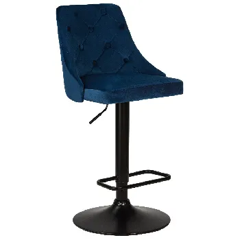 Стул барный DOBRIN JOSEPH BLACK LM-5021 велюр синий (MJ9-117)