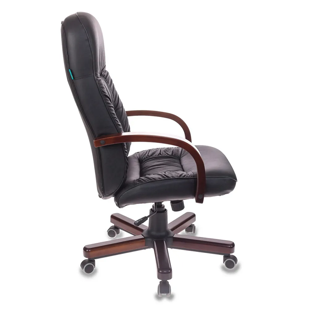 Кресло руководителя Бюрократ T-9908 WALNUT черный кожа крестов. металл/дерево