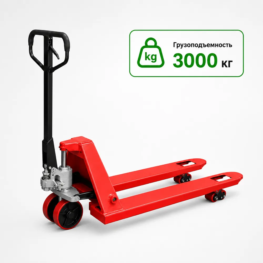 Тележка гидравлическая REM AC 3000, 1150 мм полиуретановые колеса 