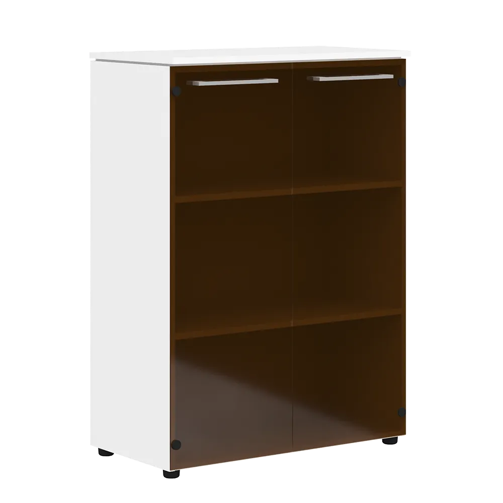 Шкаф со стеклянными дверьми MMC 85.2  854х423х1188 MORRIS (НАБОР)