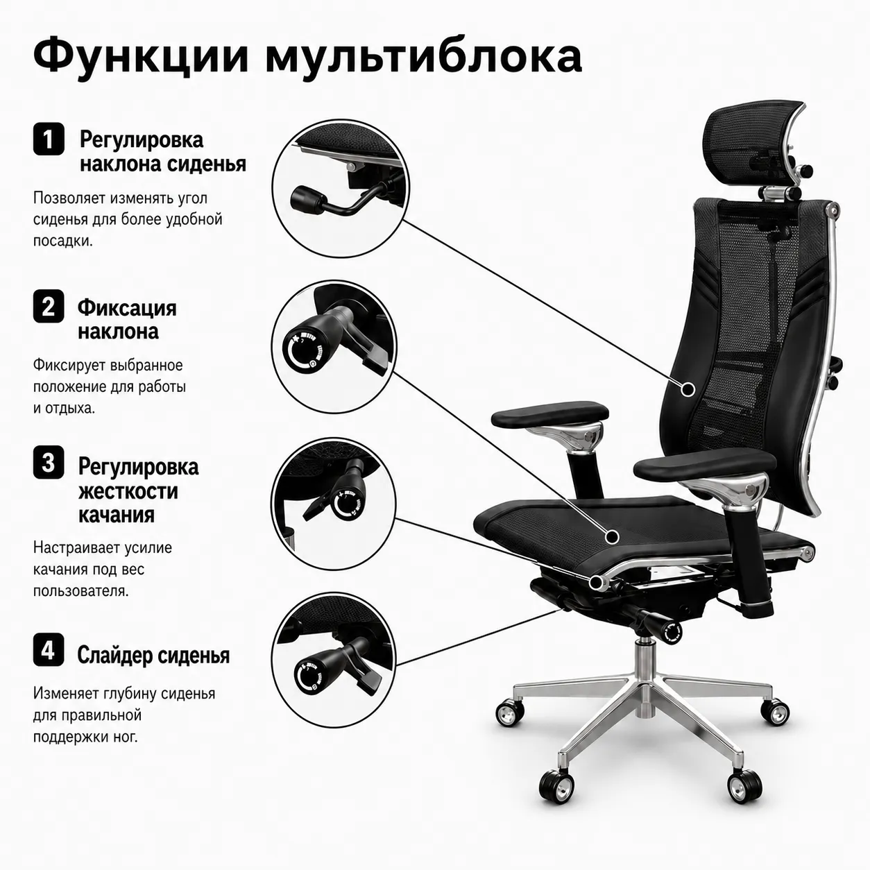 Кресло Yoga Spine Triumph B2 (Карбон черный CC.50.15.13A)