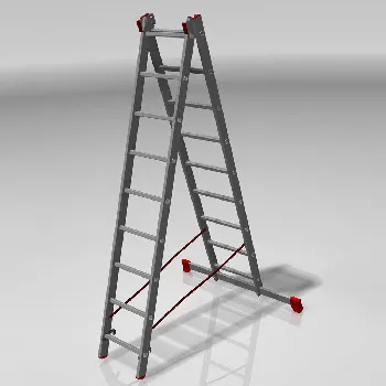 Лестница двухсекционная 2x9 ступеней, NV3220, 3,55м. алюминиевая