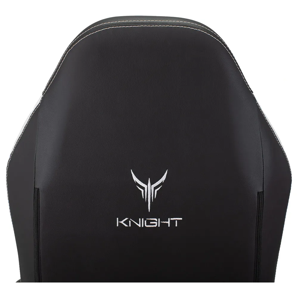 Кресло игровое Knight Neon черный/серебряный соты экокожа с подголов. крестов. металл