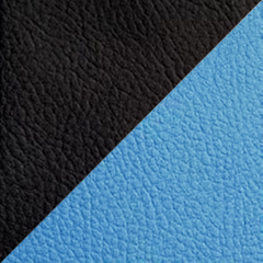Экокожа черная/голубая