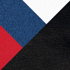 RUS белый, синий, красный черный искусст.кожа, ткань